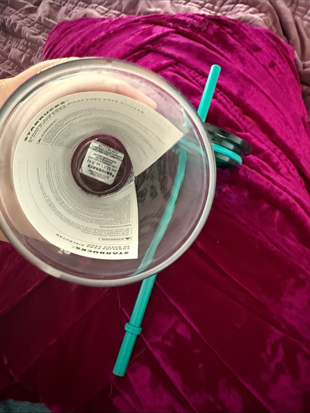 ✨ NWT ✨ Starbucks 2022 Spring Teal & Orange Confetti Glass Cold Cup Tumbler 24oz - Picture 5 of 5